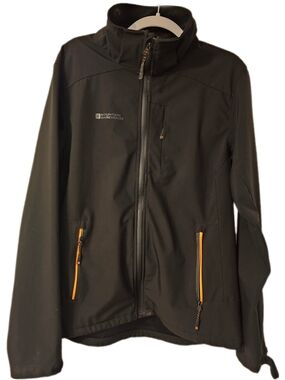 Mountain Warehouse Women's Black Softshell Jacket with Orange Trim
